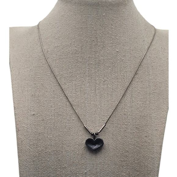Shablool Didae Sterling Silver Hammered Heart Necklace - Picture 1 of 6